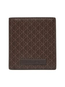 Calvin Klein Portfel Coated Ns Slim Billfold LV04D1084G Brązowy. Brązowe portfele Calvin Klein, bez wzorów, ze skóry. Za 219,99 zł.
