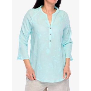 Koszula turystyczna damska Royal Robbins Oasis Tunic II 3/4 Sleeve. Zielone koszule ROYAL ROBBINS, bez wzorów, bez kołnierzyka, bez ramiączek. Za 361,99 zł.