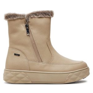 Botki Caprice. Brązowe botki Caprice, bez wzorów, bez obcasa, na płaskiej podeszwie, bez zapięcia. Za 509,99 zł.