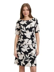 Betty Barclay Sukienka w kolorze czarno-kremowym rozmiar: 44. Czarne sukienki Betty Barclay, bez wzorów, bez kołnierzyka, bez ramiączek, midi. Za 170,45 zł.