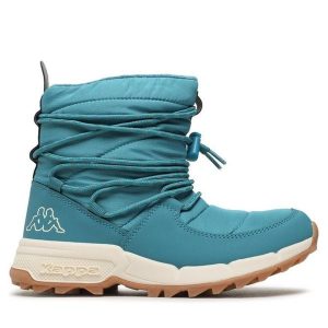 Śniegowce Kappa. Niebieskie buty zimowe Kappa, bez obcasa, bez zapięcia. Za 219,99 zł.