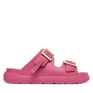 Sandały D.Franklin. Czerwone sandały D.Franklin, bez wzorów, bez obcasa, na płaskiej podeszwie, bez zapięcia. Za 169,99 zł.