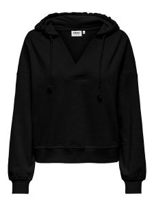 ONLY Bluza w kolorze czarnym rozmiar: S. Czarne bluzy ONLY, s, bez wzorów, z kapturem. Za 74,63 zł.