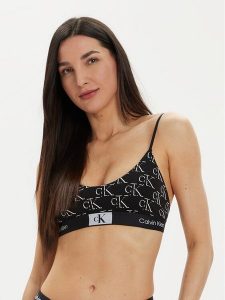 Calvin Klein Underwear Biustonosz top 000QF7216E Czarny. Czarne topy Calvin Klein Underwear, l, bez wzorów, z bawełny, bez kołnierzyka, bez ramiączek. Za 109,99 zł.