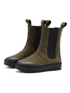 Ilse Jacobsen Sztyblety w kolorze khaki rozmiar: 38. Brązowe botki Ilse Jacobsen, bez wzorów, bez obcasa, bez zapięcia. Za 145,45 zł.