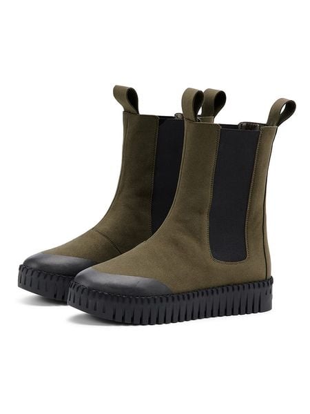 Ilse Jacobsen Sztyblety w kolorze khaki rozmiar: 38. Brązowe botki Ilse Jacobsen, bez wzorów, bez zapięcia. Za 136,45 zł.