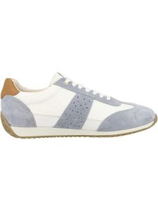 Geox Skórzane sneakersy "Calithe" w kolorze biało-błękitnym rozmiar: 35. Białe trampki Geox, bez wzorów, z materiału, bez zapięcia. Za 171,28 zł.