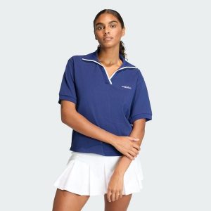 Koszulka polo Seasonal Essentials Colorpop with Embroidered Graphic. Białe bluzki ADIDAS, bez wzorów, klasyczne, bez kołnierzyka, bez ramiączek. Za 149,00 zł.