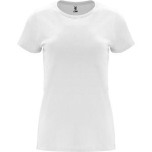 Damska Koszulka Z Krótkim Rękawem Capri. Białe bluzki ROLY, xl, bez wzorów, sportowe, bez kołnierzyka, bez ramiączek. Za 29,99 zł.