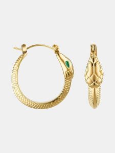 MOODE Kolczyki-kreole "Nora" rozmiar: onesize. Żółte kolczyki MOODE, ze stali. Za 114,17 zł.