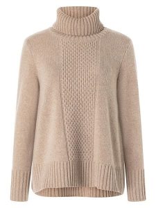 Maerz Muenchen Wełniany golf w kolorze jasnobrązowym rozmiar: 48. Brązowe golfy Maerz Muenchen, bez wzorów, z wełny. Za 304,99 zł.