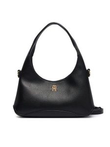 Tommy Hilfiger Torebka Th Everyday Mini Hobo AW0AW19185 Czarny. Czarne torebki klasyczne TOMMY HILFIGER, bez wzorów, ze skóry, bez dodatków. Za 449,99 zł.