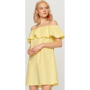 Sukienka hiszpanka - Żółty. Sukienki marki Reserved. W wyprzedaży za 49,99 zł.