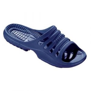 Klapki damskie Beco ciemnoniebieskie. Niebieskie klapki 47 Brand, bez wzorów, z materiału, bez obcasa. Za 192,99 zł.