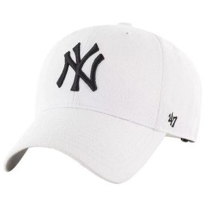 Czapka Z Daszkiem MLB New York Yankees. Białe czapki 47 Brand, bez wzorów. Za 146,99 zł.