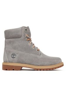 Timberland Trapery TB0A5M5NEJR1 Szary. Szare buty zimowe Timberland, ze skóry, bez obcasa, bez zapięcia. Za 999,99 zł.
