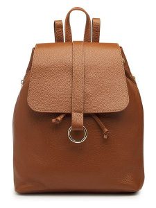 ORE10 Skórzany plecak "Bosar" w kolorze jasnobrązowym - 33 x 36 x 11 cm rozmiar: onesize. Brązowe plecaki ORE10. Za 452,95 zł.