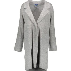 Kardigan w kolorze jasnoszarym. Szare kardigany marki Tom Tailor, z dzianiny. W wyprzedaży za 193,95 zł.