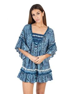 Isla Bonita by SIGRIS Sukienka w kolorze granatowym rozmiar: XL. Niebieskie sukienki Isla Bonita by SIGRIS, na co dzień, xl, bez wzorów, z bawełny, bez kołnierzyka, bez ramiączek, mini, proste. Za 150,02 zł.