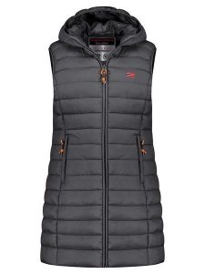 Geographical Norway Kamizelka pikowana "Vatikolor" w kolorze antracytowym rozmiar: M. Czarne kamizelki Geographical Norway, m, bez wzorów, bez kołnierzyka, bez ramiączek, bez kaptura. Za 113,90 zł.