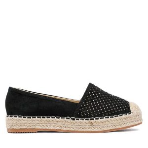 Espadryle Jenny Fairy. Czarne espadryle Jenny Fairy, bez wzorów, bez obcasa. Za 89,99 zł.