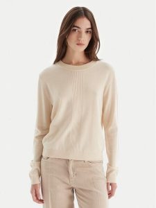 Patrizia Pepe Sweter 2K0363/KM36-W405 Écru Regular Fit. Swetry klasyczne Patrizia Pepe, z wełny, bez kołnierzyka. Za 569,99 zł.