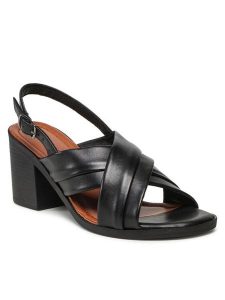 Lasocki Sandały ARC-2289-01 Czarny. Czarne sandały Lasocki, bez wzorów, ze skóry, bez obcasa, na słupku, bez zapięcia. Za 199,99 zł.