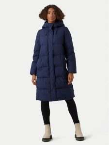 Vero Moda Płaszcz zimowy Erica Holly 10251595 Granatowy Regular Fit. Niebieskie kurtki Vero Moda, na zimę, m, bez wzorów, z syntetyku, bez kaptura. Za 469,99 zł.