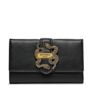 Portfel Just Cavalli. Czarne portfele Just Cavalli, bez wzorów. Za 339,99 zł.