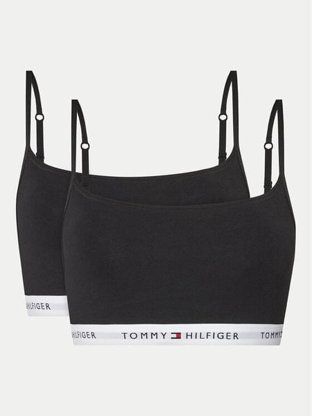 Tommy Hilfiger Komplet biustonoszy topów UW0UW05528 Czarny. Czarne biustonosze TOMMY HILFIGER, bez wzorów, z bawełny. Za 149,99 zł.