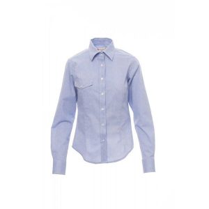 Damska koszula specjalistyczna payper. Niebieskie koszule PAYPER WEAR, bez wzorów, bez kołnierzyka, bez ramiączek. Za 138,00 zł.