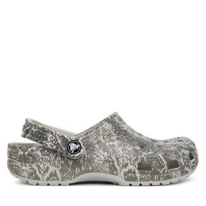Klapki Crocs. Szare klapki Crocs, bez wzorów, bez obcasa. Za 259,99 zł.