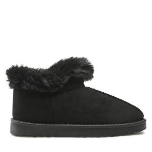 Śniegowce Jenny Fairy. Czarne buty zimowe Jenny Fairy, bez obcasa, bez zapięcia. Za 103,99 zł.