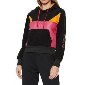 Bluza sportowa damska Fila Pippa Cropped Hoody W. Czarne bluzy Fila, s, bez wzorów, z kapturem. Za 209,99 zł.