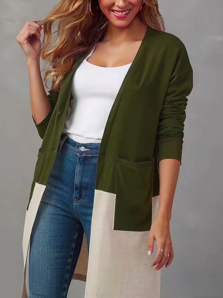 LA Angels Kardigan w kolorze oliwkowo-kremowym rozmiar: XL. Brązowe kardigany LA Angels, xl, bez wzorów, bez ramiączek. Za 135,17 zł.