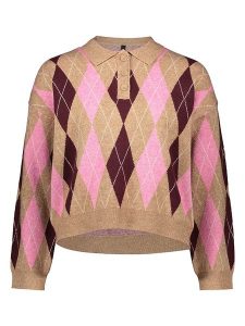 ONLY Sweter w kolorze jasnoróżowo-fioletowo-jasnobrązowym rozmiar: M. Brązowe swetry oversize ONLY, m, bez wzorów, z materiału, bez ramiączek. Za 104,99 zł.