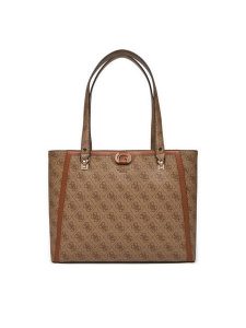 Guess Torebka HWSG95 40250 Beżowy. Brązowe torebki klasyczne Guess, z aplikacjami, ze skóry, bez dodatków. Za 349,99 zł.