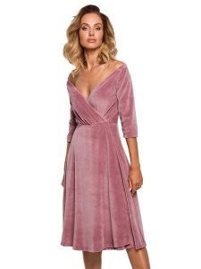 Made of emotion Sukienka w kolorze różowym rozmiar: XXL. Różowe sukienki Made Of Emotion, xxl, bez wzorów, z bawełny, bez kołnierzyka, bez ramiączek, midi, rozkloszowane. Za 287,45 zł.