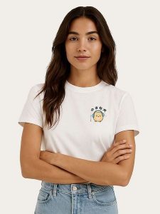 WOOOP Koszulka "Ramen Headphones" w kolorze białym rozmiar: L. Białe bluzki Wooop, l, bez wzorów, z bawełny, bez kołnierzyka, bez ramiączek. Za 56,99 zł.