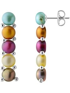 Pearline Srebrne kolczyki-wkrętki z perłami rozmiar: onesize. Szare kolczyki Pearline, z perłą, srebrne. Za 195,99 zł.