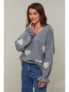 Joséfine Sweter "Kecel" w kolorze szarym rozmiar: S. Szare swetry oversize Joséfine, s, bez wzorów, z wełny, bez ramiączek. Za 173,99 zł.