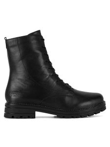 Remonte Botki D2278-01 Czarny. Czarne botki Remonte, bez wzorów, ze skóry, bez obcasa, na płaskiej podeszwie, bez zapięcia. Za 349,99 zł.