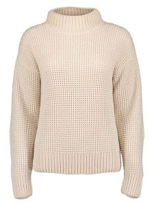 Blue Seven Sweter w kolorze beżowym rozmiar: 38. Brązowe swetry oversize Blue Seven, bez wzorów, ze splotem, bez ramiączek. Za 87,81 zł.