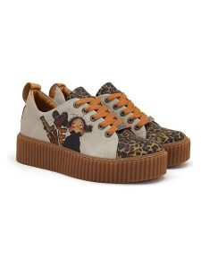 Goby Sneakersy w kolorze kremowo-jasnobrązowym rozmiar: 37. Brązowe trampki Goby, bez wzorów, bez zapięcia. Za 340,95 zł.