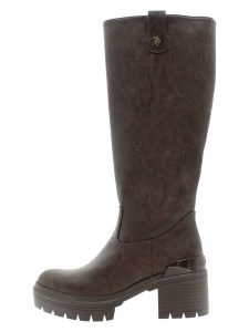 U.S. Polo Assn. Kozaki w kolorze brązowym rozmiar: 37. Brązowe kozaki U.S. Polo Assn., na zimę, bez wzorów, bez obcasa, bez zapięcia. Za 266,66 zł.