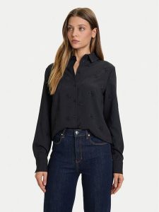 Guess Koszula W5BH80 W2982 Czarny Regular Fit. Czarne koszule Guess, s, z aplikacjami, z syntetyku, bez kołnierzyka, bez ramiączek. Za 399,99 zł.
