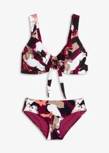 Bikini minimizer z wyściełanymi ramiączkami (2 części). Fioletowe bikini bonprix, bez wzorów. Za 114,99 zł.