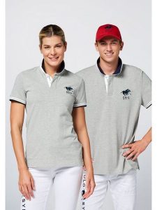 Polo Sylt Koszulka polo w kolorze szarym rozmiar: XS. Szare bluzki Polo Sylt, xs, bez wzorów, z bawełny, bez kołnierzyka, bez ramiączek. Za 87,81 zł.