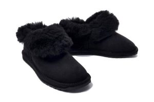 EMU AUSTRALIA Platinum Mintaro WP11850 Black, botki damskie. Czarne botki EMU Australia, na zimę, bez wzorów, ze skóry, bez obcasa, bez zapięcia. Za 579,90 zł.