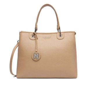 Torebka Nine West. Brązowe kuferki Nine West, bez wzorów, bez dodatków. Za 279,99 zł.